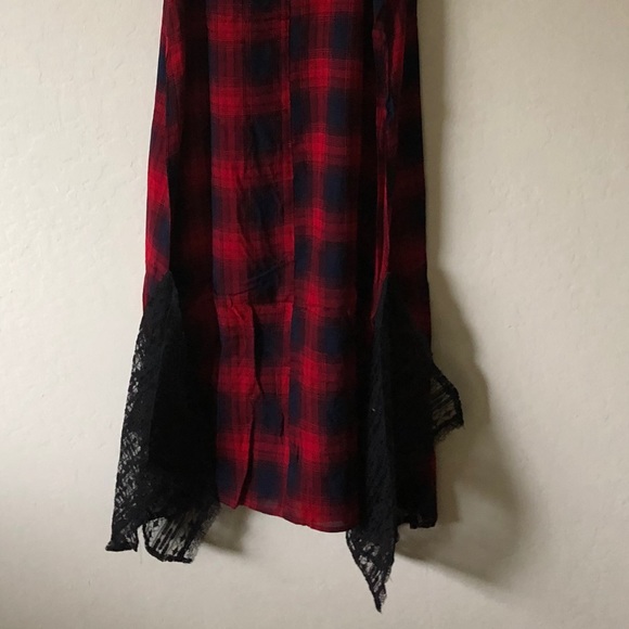 Red and Navy Plaid Dress - Picture 6 of 8